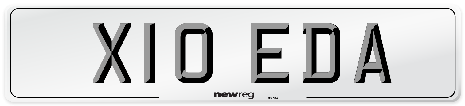 X10 EDA Number Plate from New Reg